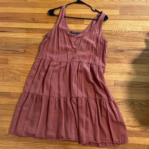 Large comfy swing dress burnt orange